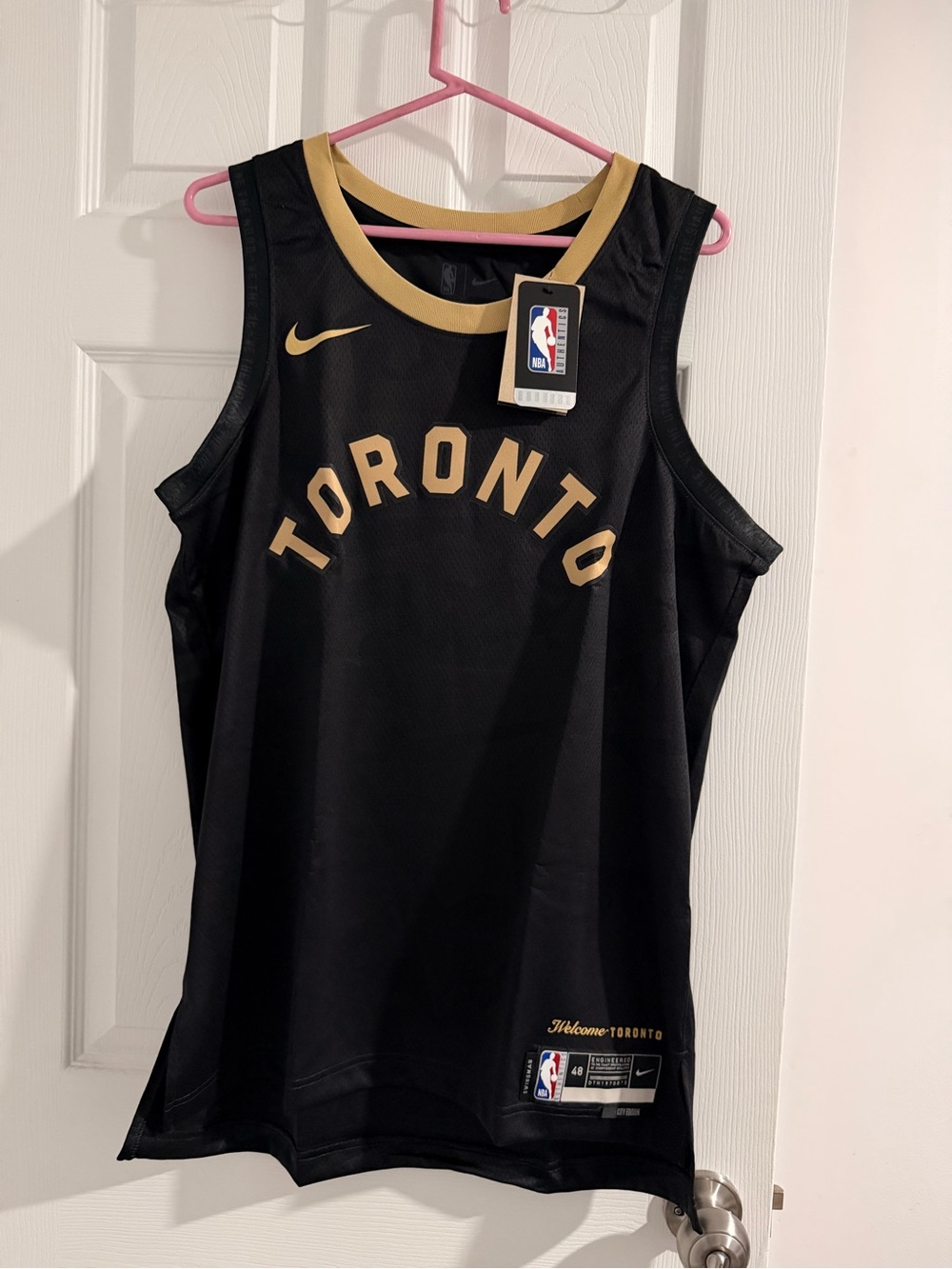 Nike Toronto Black and Gold NBA Jersey